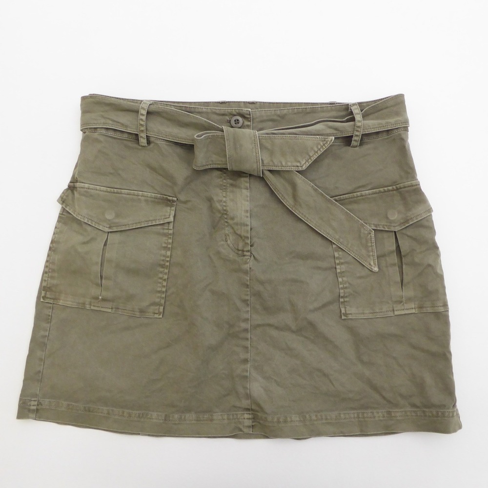 Rails Nola Military Cargo Skirt Belted Green Cotton Blend Womens Size XL